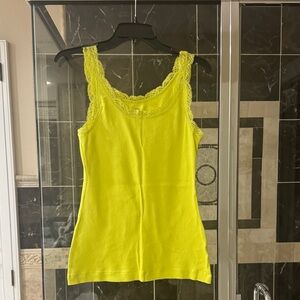 Apt. 9 Neon Yellow Lace-Trim Camisole